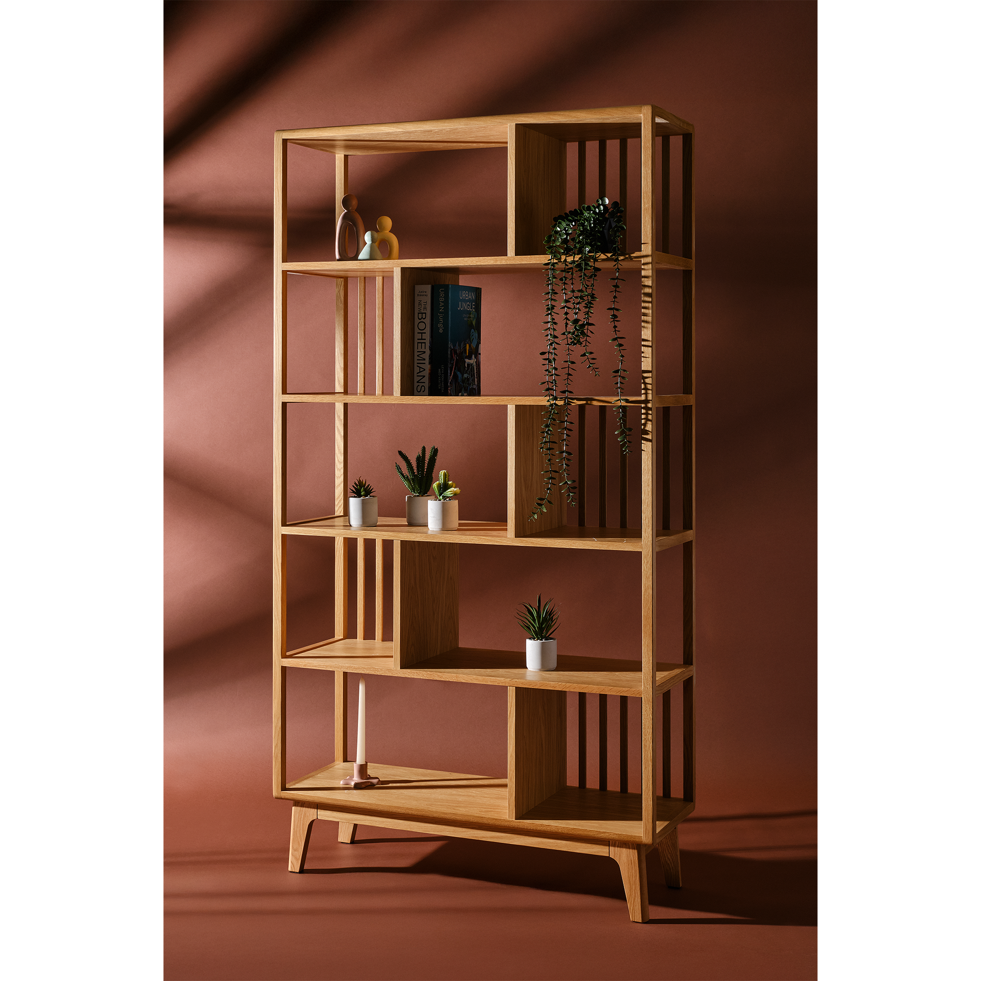 Avila Çıtalı Kitaplık | Natürel Meşe