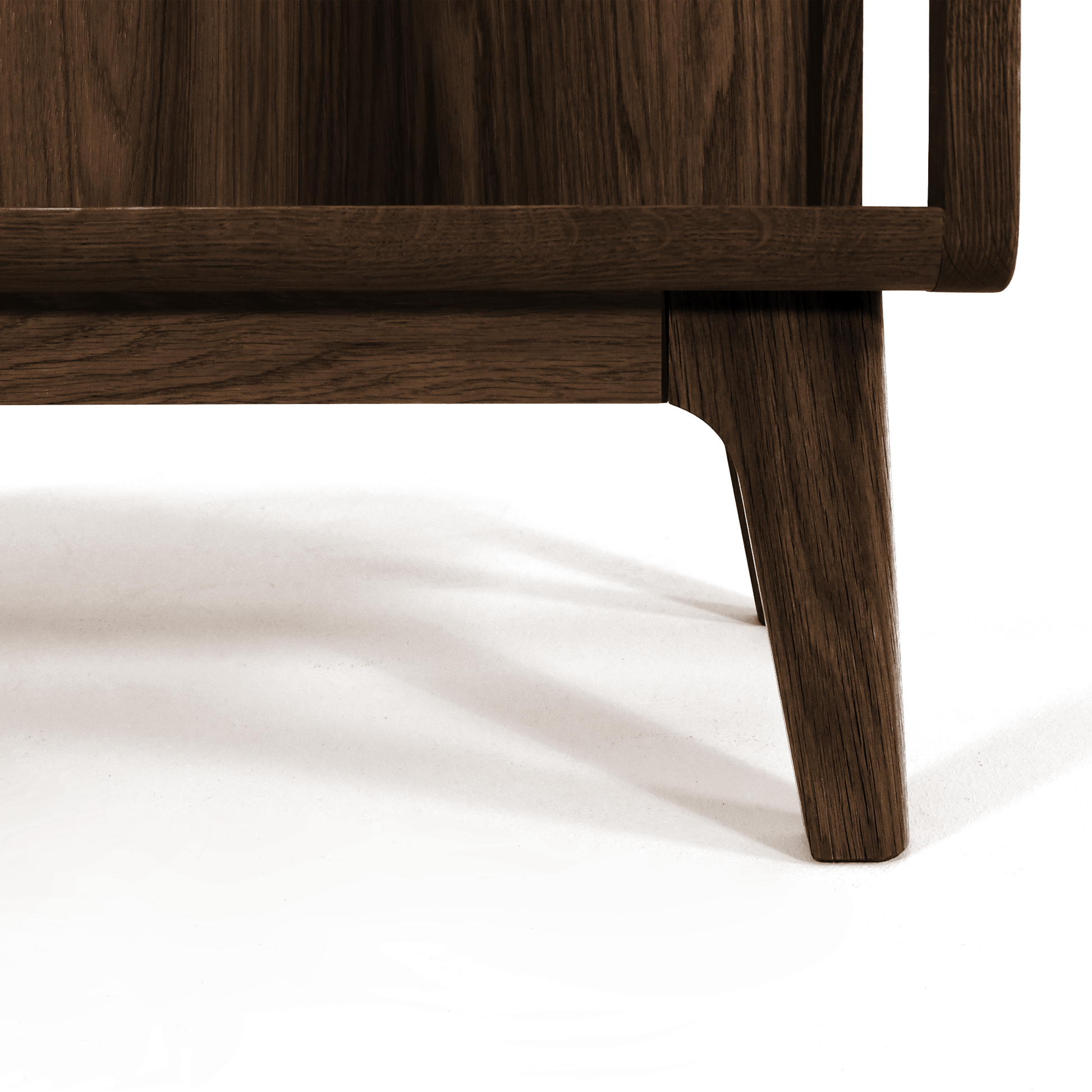 Avila Düz Kitaplık Koyu Meşe