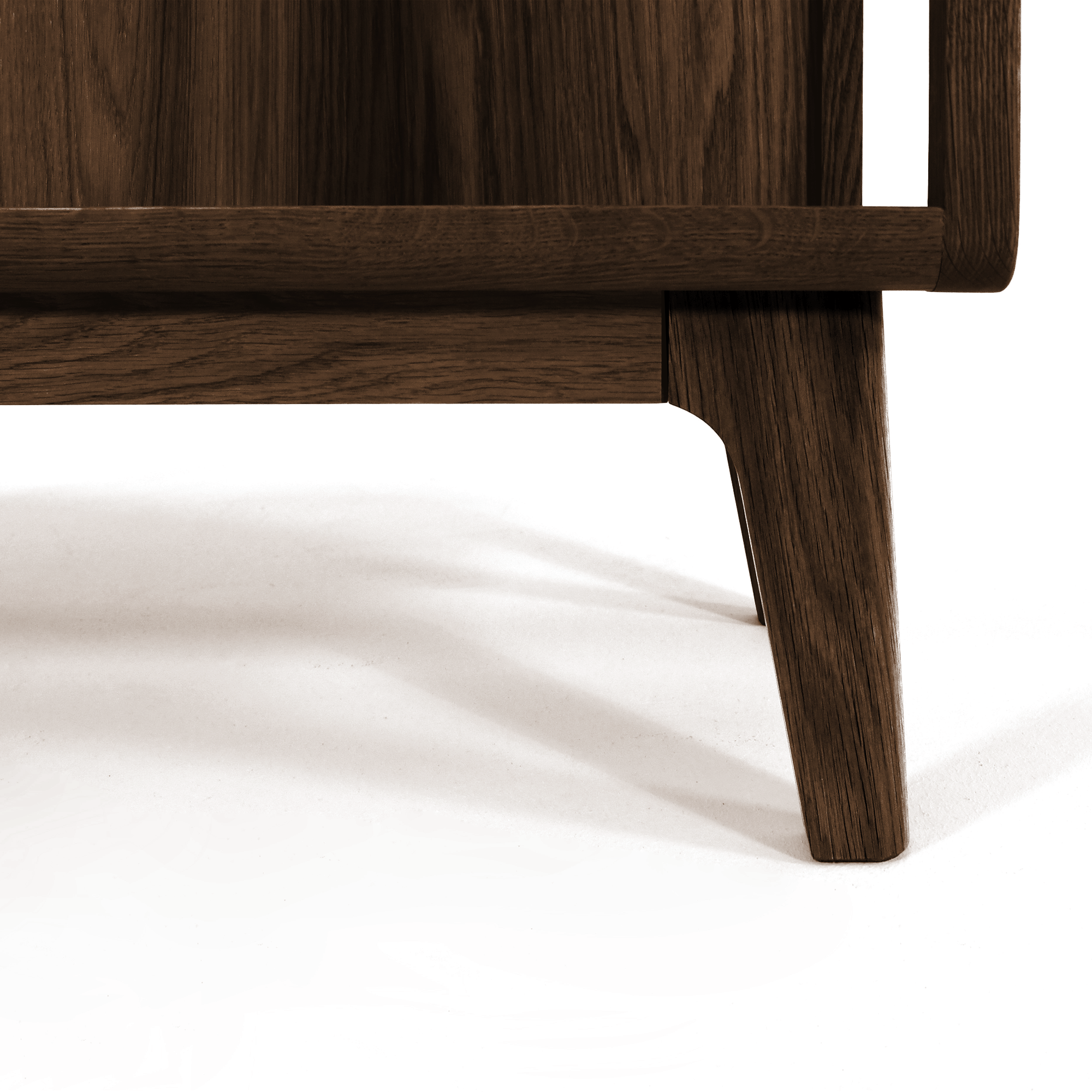 Avila Düz Kitaplık Koyu Meşe