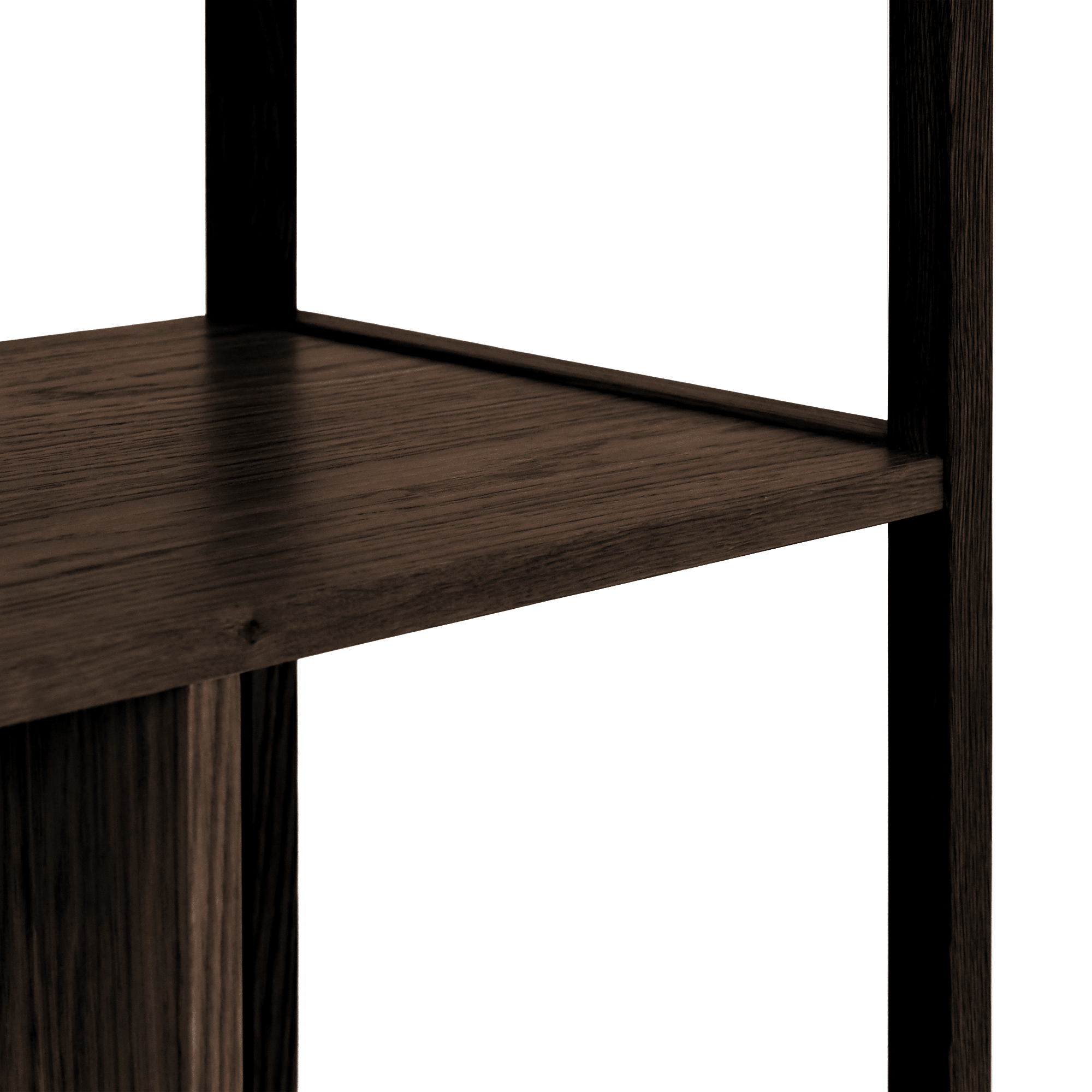 Avila Düz Kitaplık Koyu Meşe