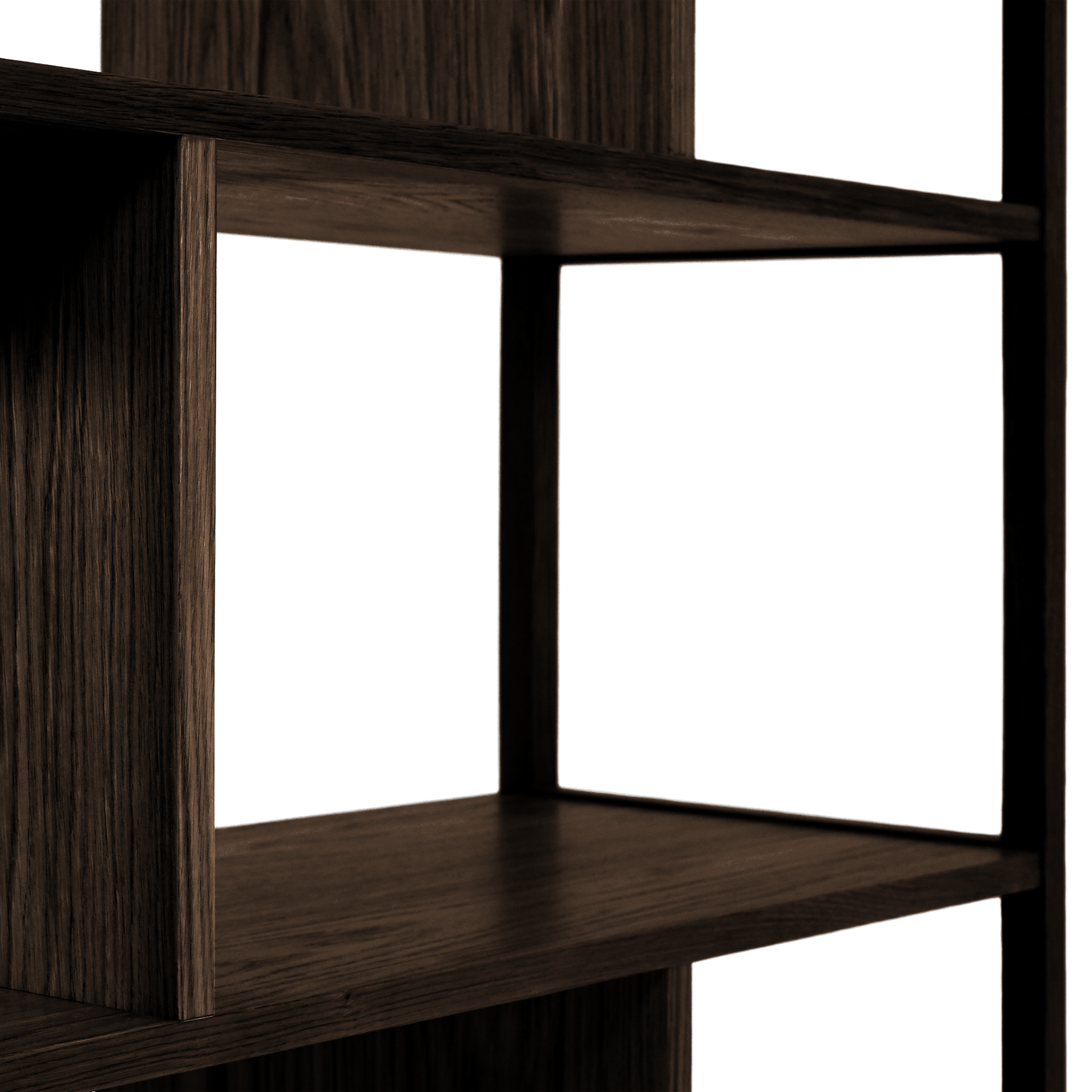 Avila Düz Kitaplık Koyu Meşe