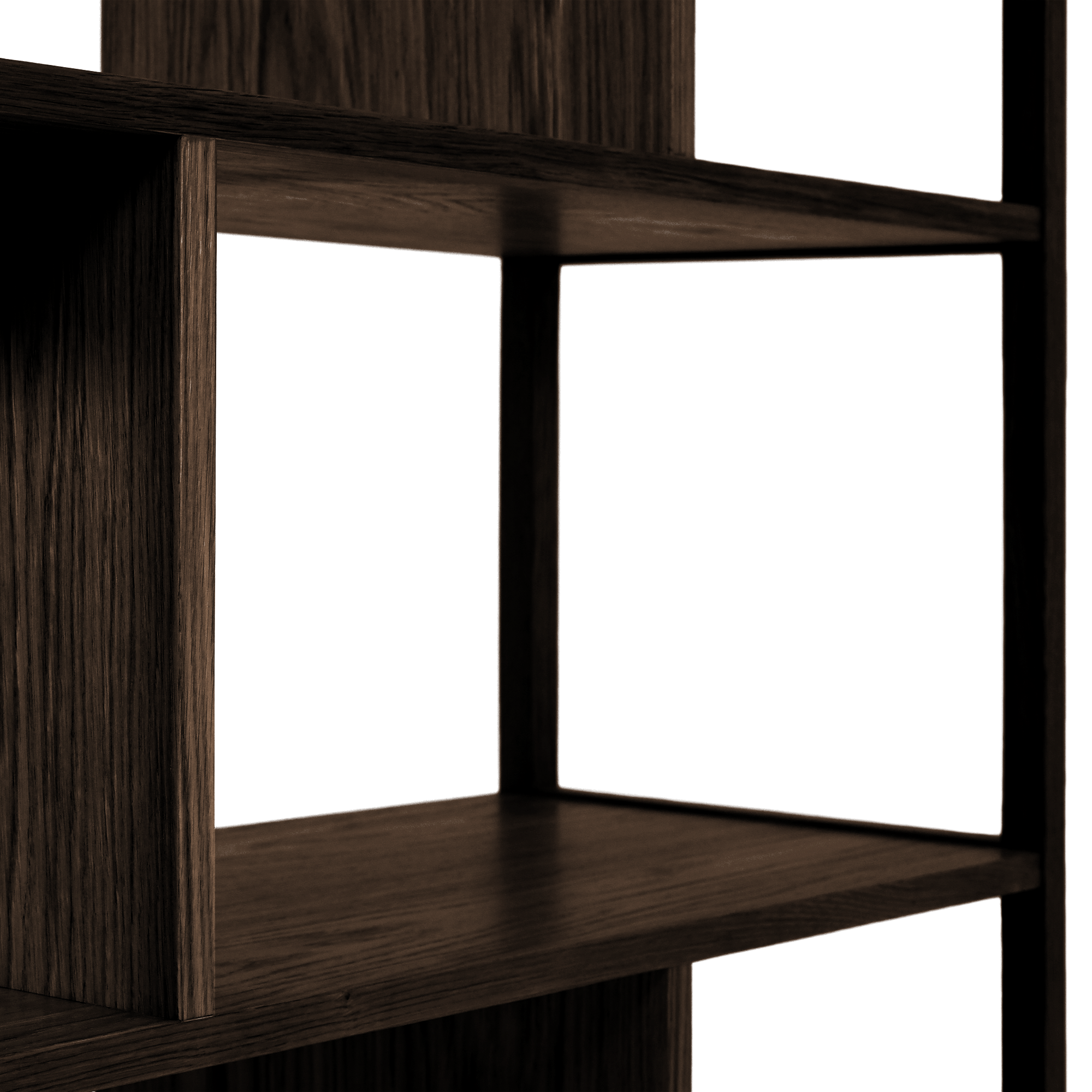 Avila Düz Kitaplık Koyu Meşe