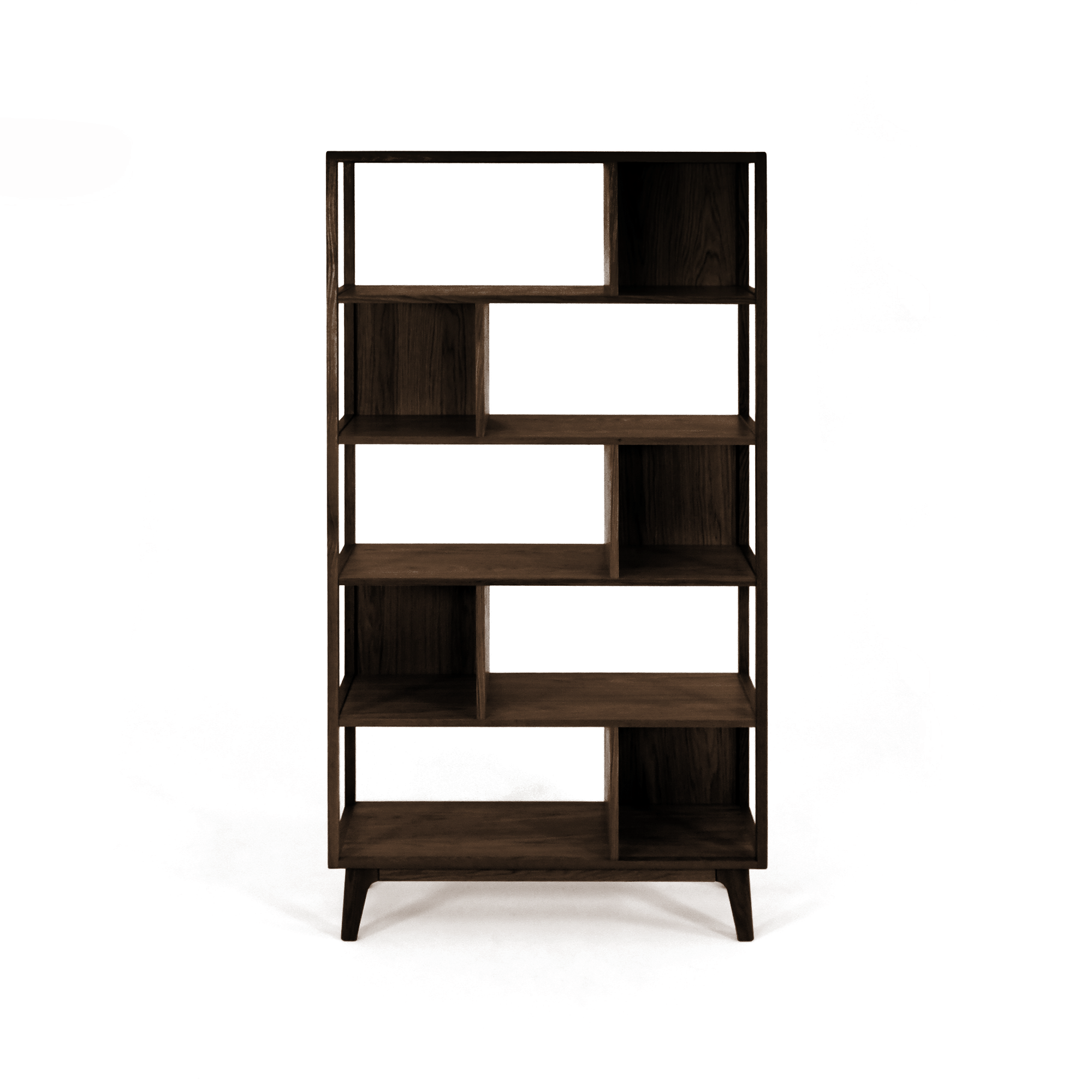 Avila Düz Kitaplık Koyu Meşe