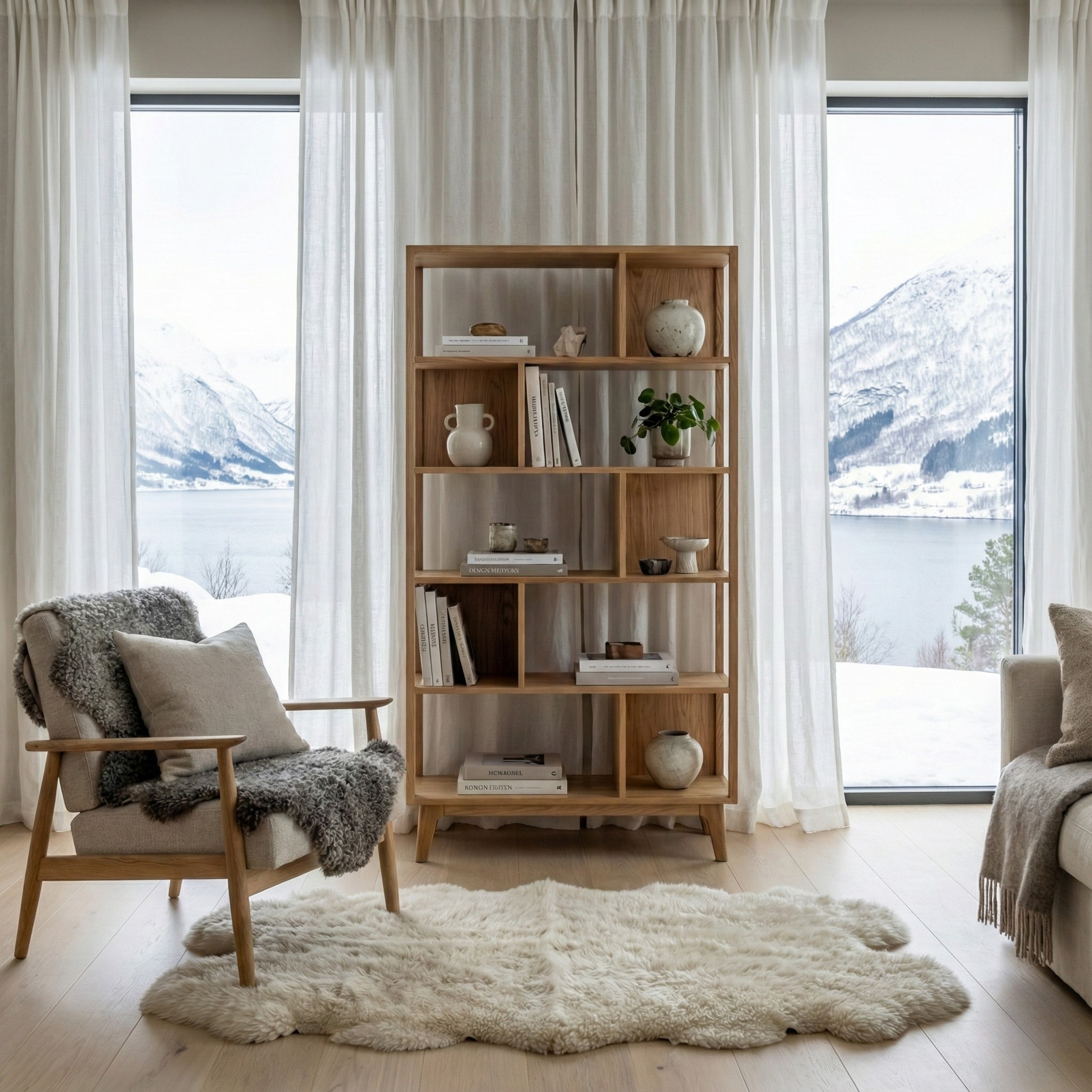 Avila Düz Kitaplık | Natürel Meşe