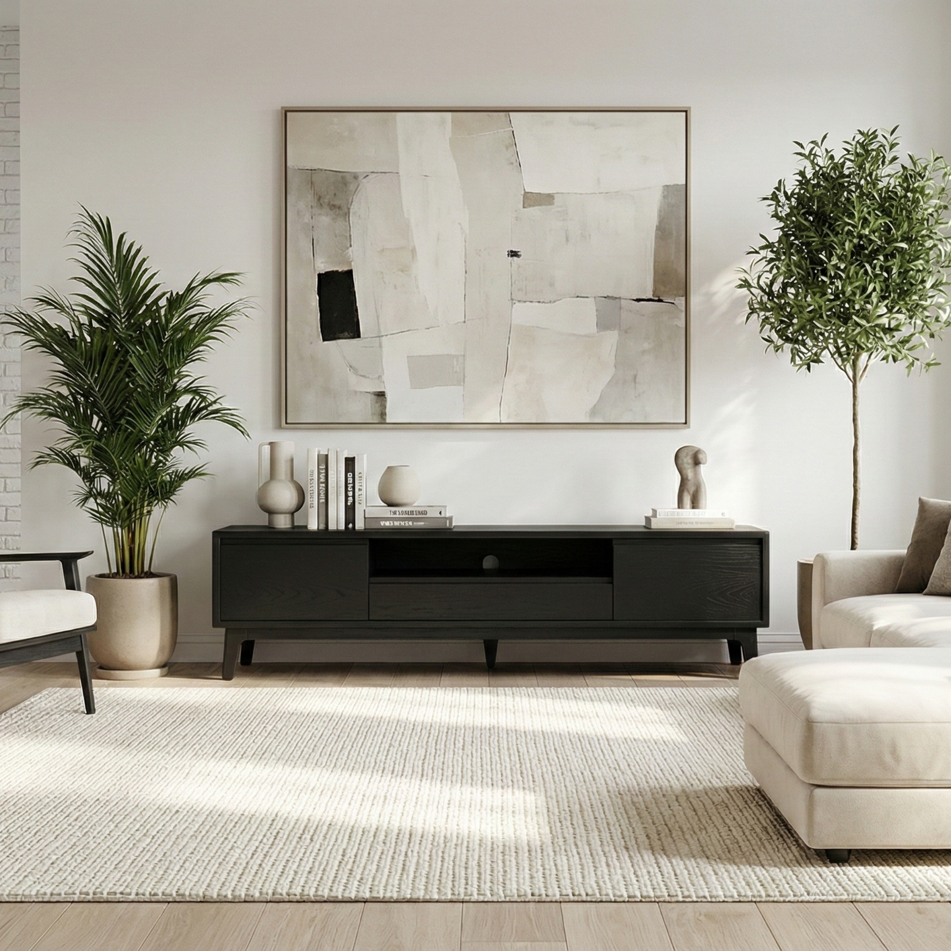 Avila Tv Ünitesi - 180 Cm | Siyah Meşe