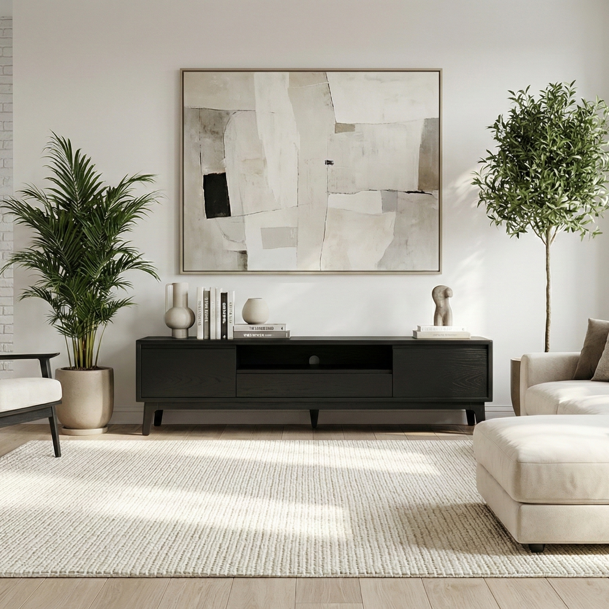 Avila Tv Ünitesi - 180 Cm | Siyah Meşe
