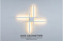 Axis Geometrik — 70×70 cm Kumandalı Endirekt Işık Duvar Apliği
