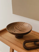 Ayaklı Ahşap Sunum Tabağı-Sunum Tabağı-Kos Living-23x23x10 cm-Natural-NowShopFun