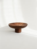 Ayaklı Ahşap Sunum Tabağı-Sunum Tabağı-Kos Living-23x23x10 cm-Natural-NowShopFun
