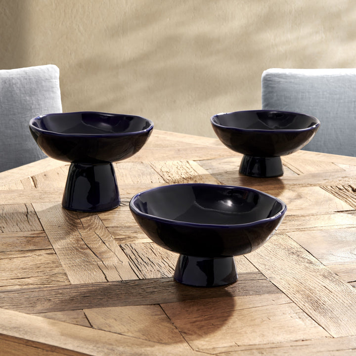 Ayaklı Stoneware Servis Standı-Kase-Edizione Living-Kemik Rengi-Orta-NowShopFun