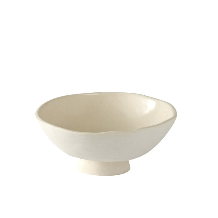 Ayaklı Stoneware Servis Standı-Kase-Edizione Living-Kemik Rengi-Küçük-NowShopFun