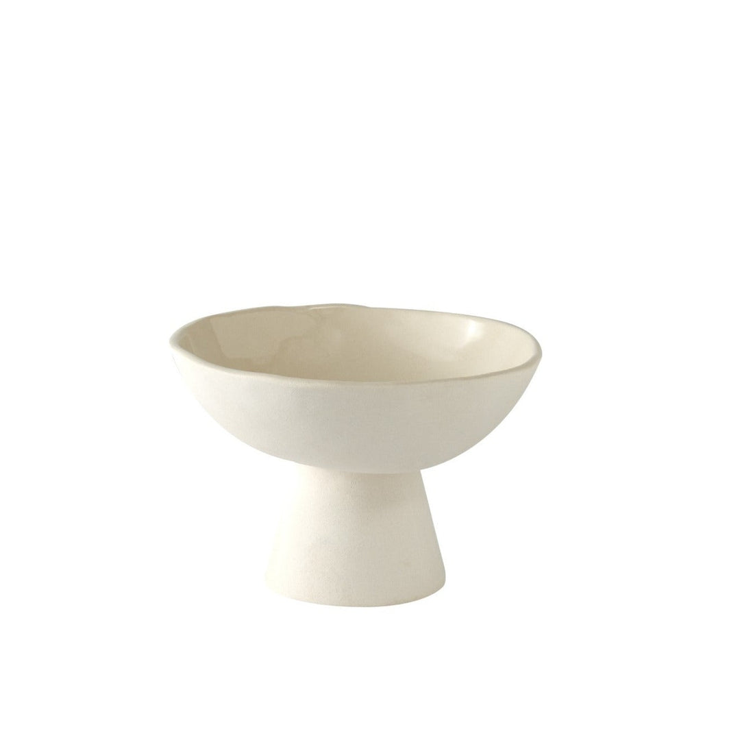 Ayaklı Stoneware Servis Standı-Kase-Edizione Living-Kemik Rengi-Orta-NowShopFun