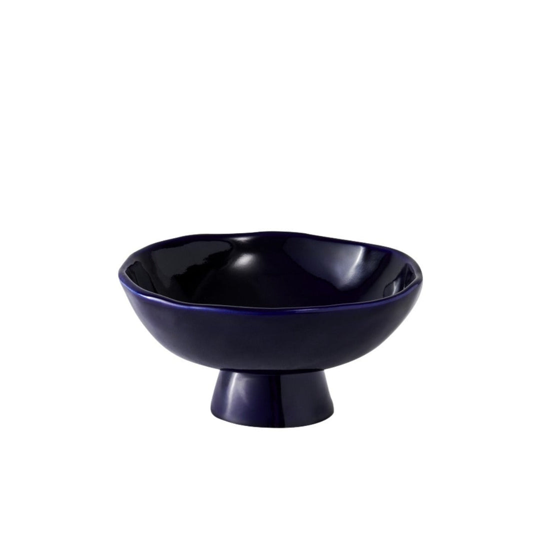 Ayaklı Stoneware Servis Standı-Kase-Edizione Living-Kobalt-Küçük-NowShopFun