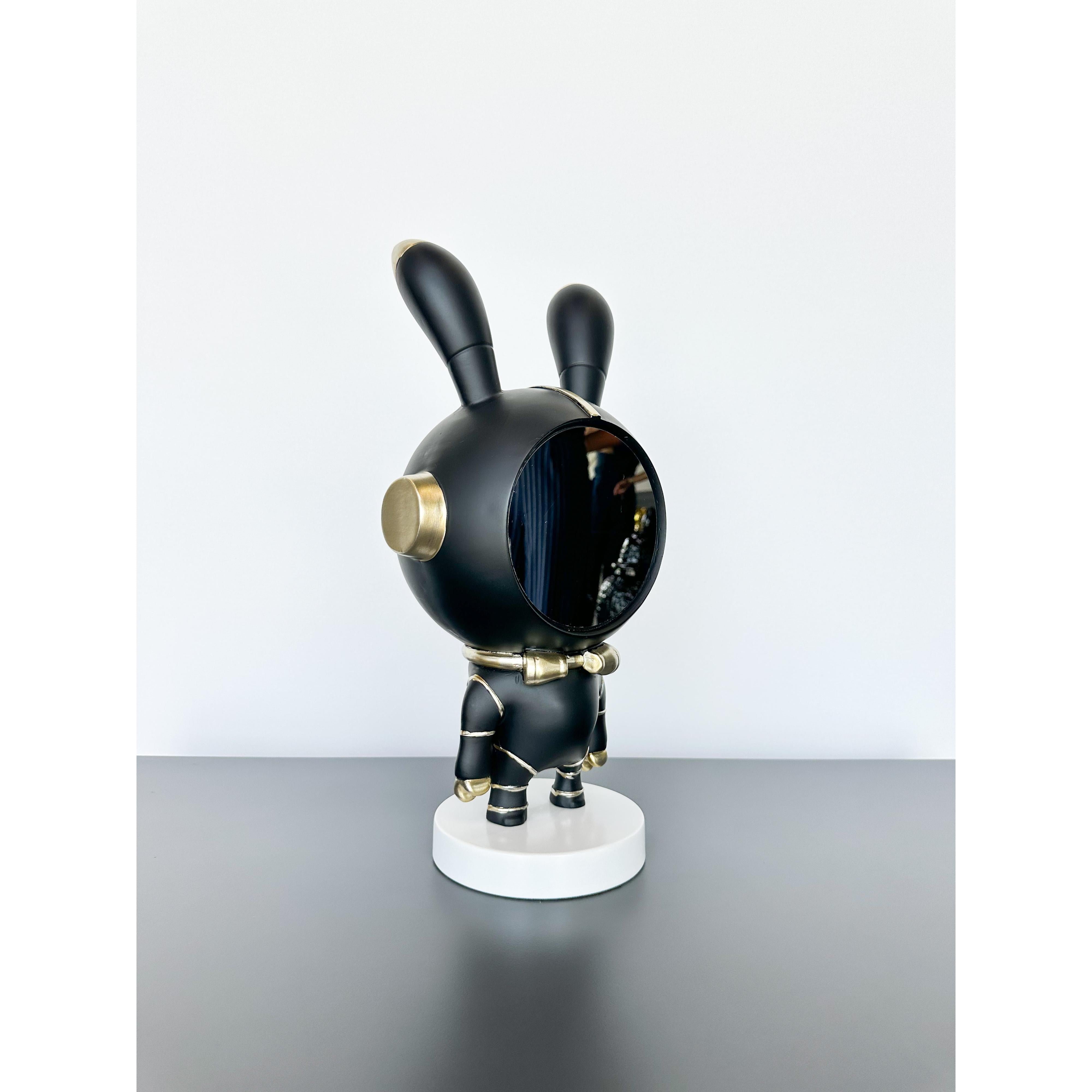 Aynalı Astronot Tavşan Dekoratif Obje