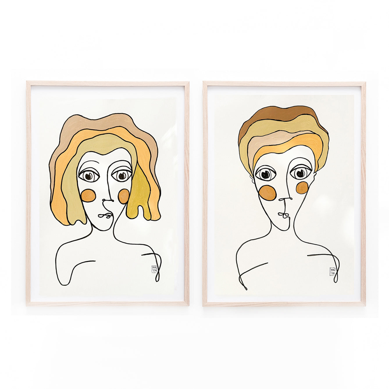 Painting Paper Linear Portrait Series – 07