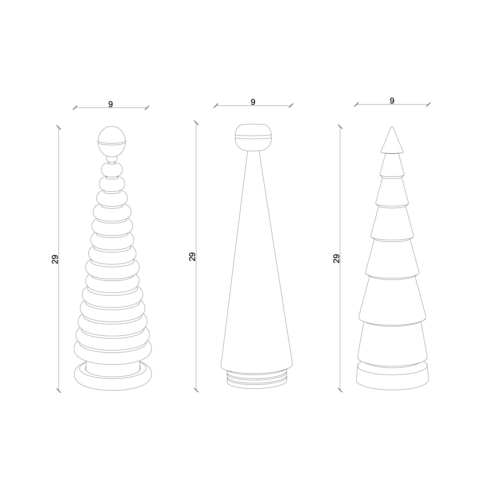 Ahşap Yılbaşı Ağacı Seti