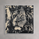 Ashen King, The Wild #03 Tablo-Tablo-The Clique Artworks-53 x 53 x 5 cm/20,9 x 20,9 x 2 in-Tuval üzerine yağlı boya-Beyaz boyalı doğal ahşap yüzer çerçeve 1 x 5 cm/0.3 x 1.9 in-NowShopFun