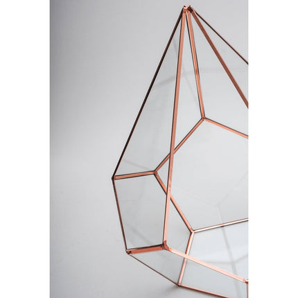 Bakır Geometrik Cam Teraryum Fanus-El Crea Designs-nowshopfun