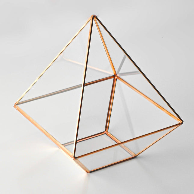 Bakır Geometrik Teraryum Cam Fanus-El Crea Designs-nowshopfun