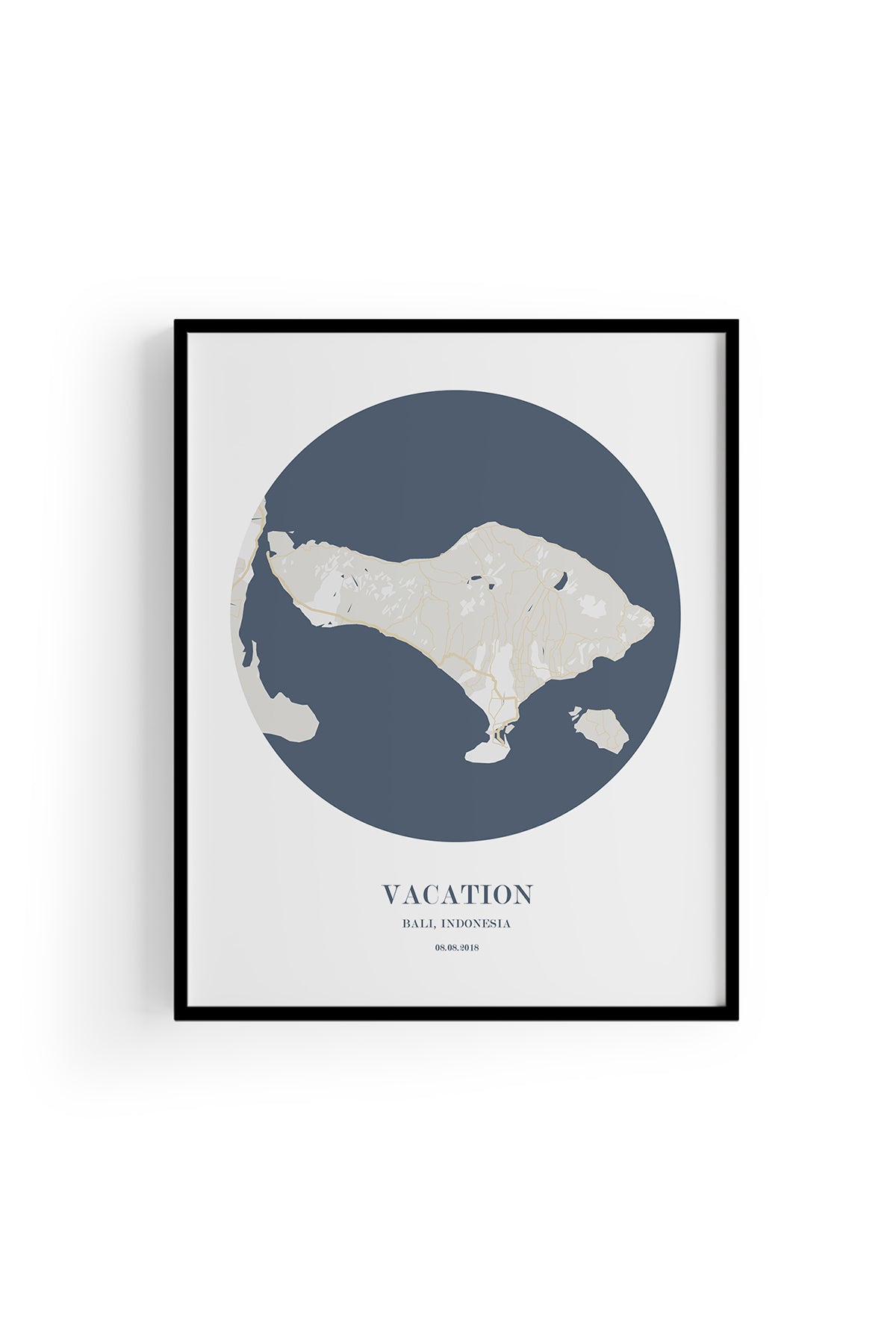 Bali Şehir Haritası Poster
