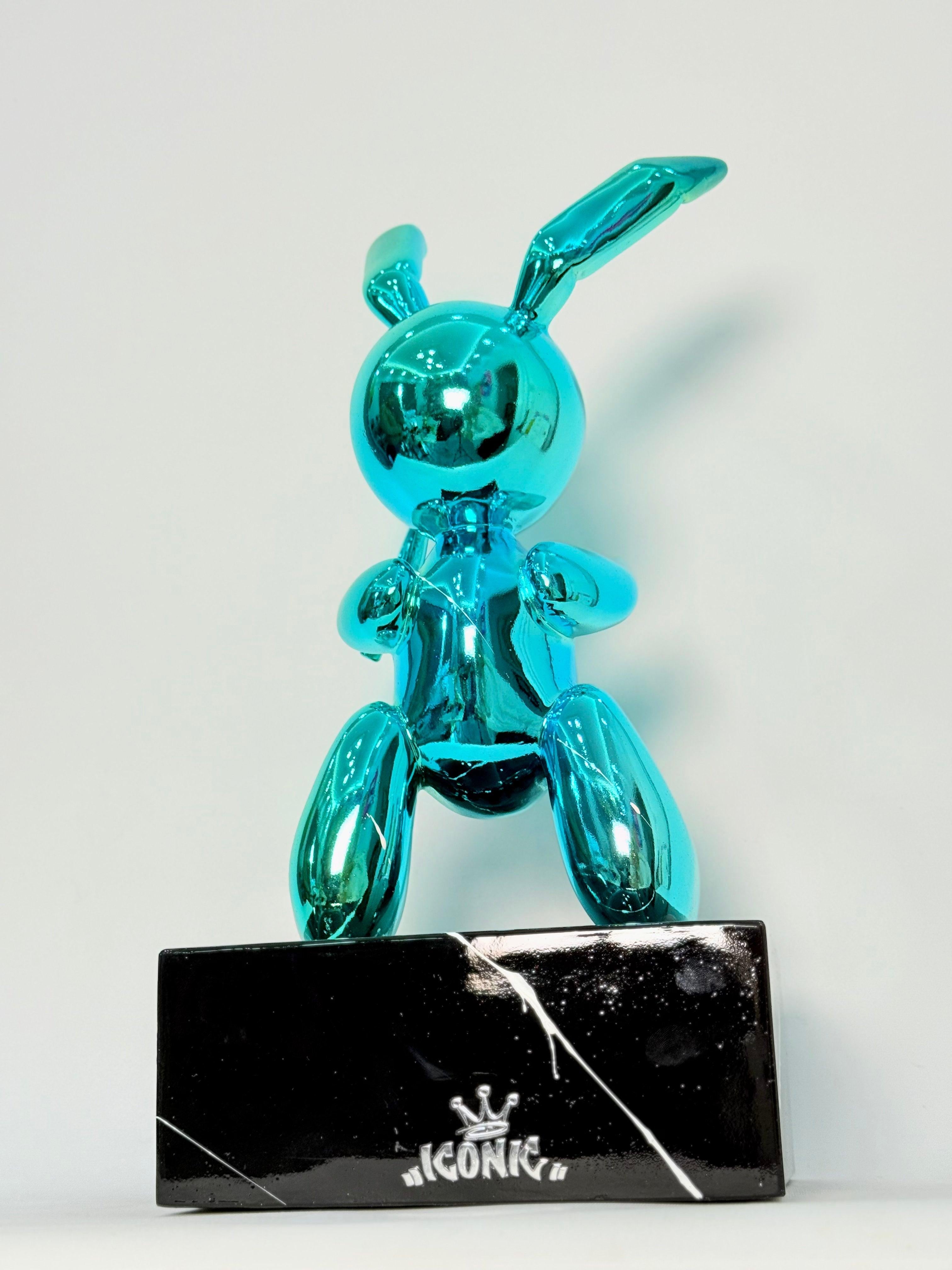 Balon Tavşan | Mavi Krom Kaplama Pop Art Heykel