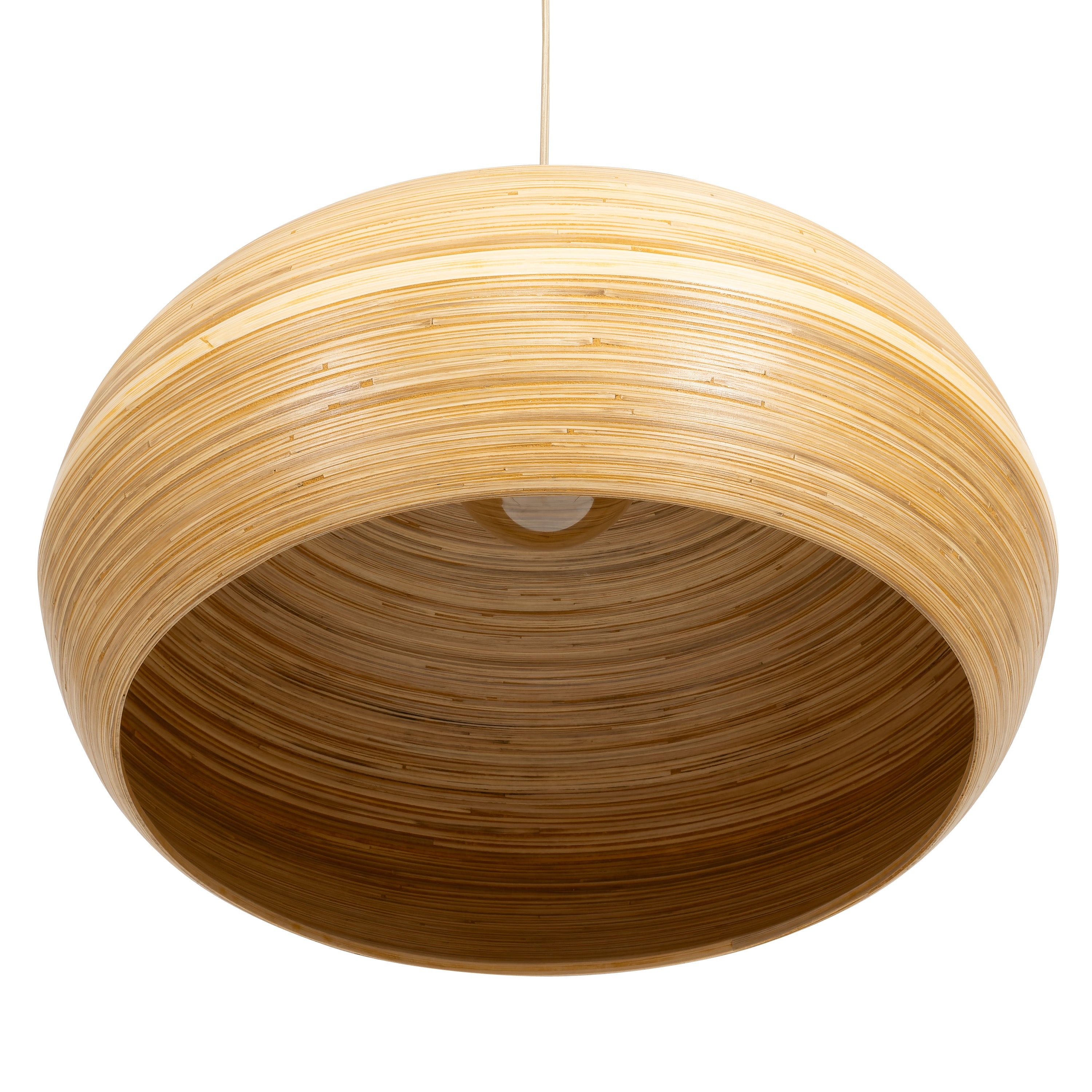 Bambu Tavan Aydınlatması Curve Form