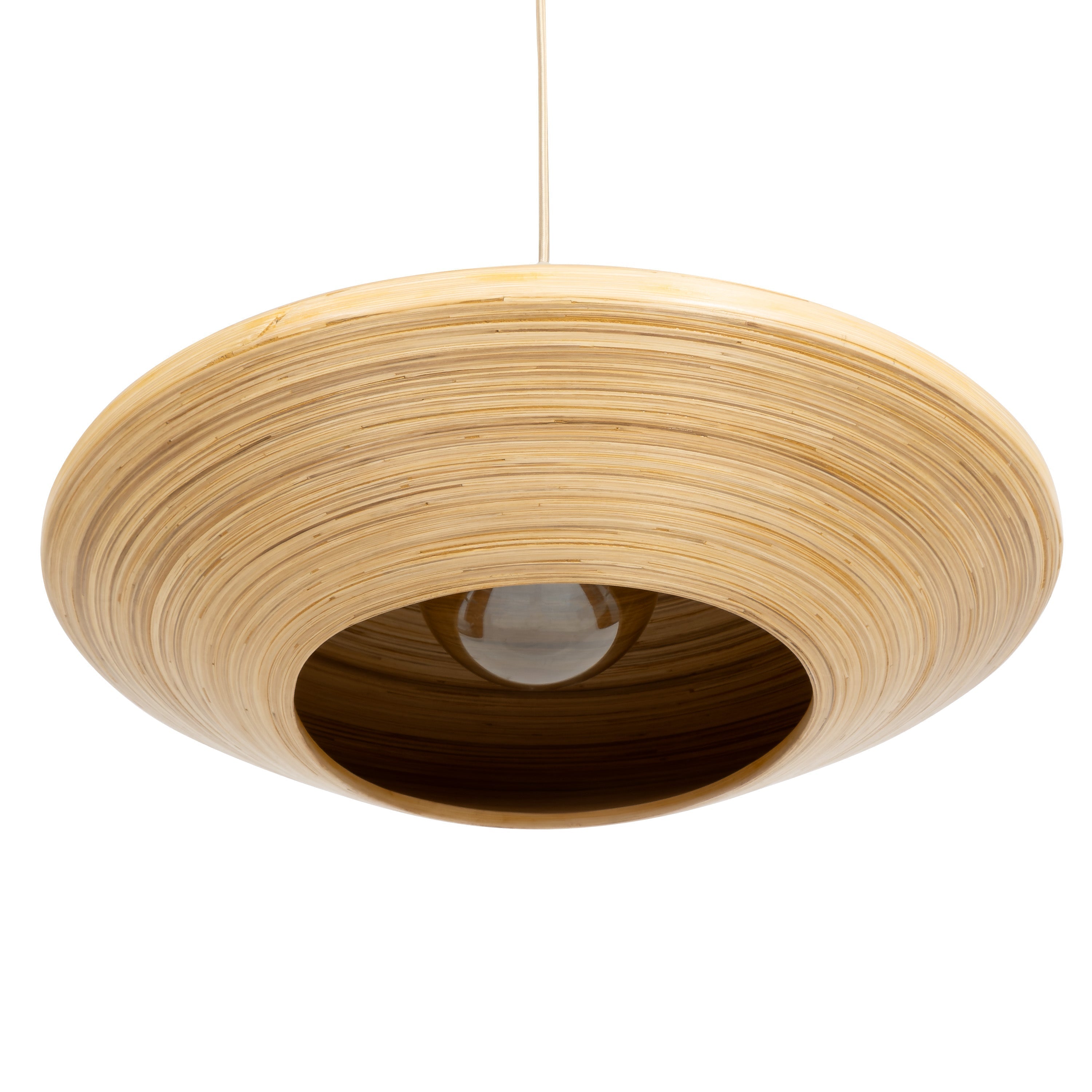 Bambu Tavan Aydınlatması Ufo Form