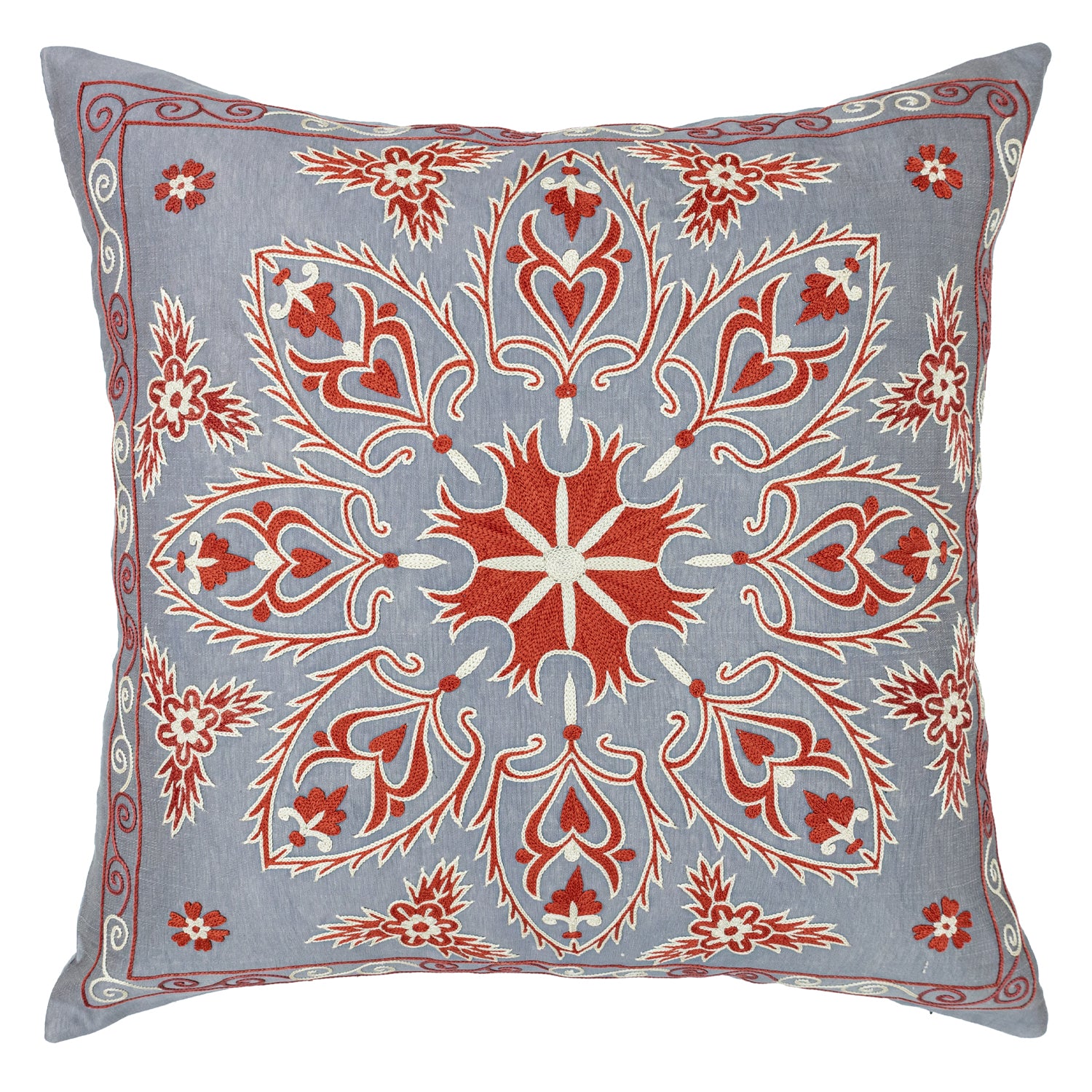 Barak El Yapımı Suzani Kırlent 50x50 cm-Yastık & Kırlent-Soho Antiq-NowShopFun