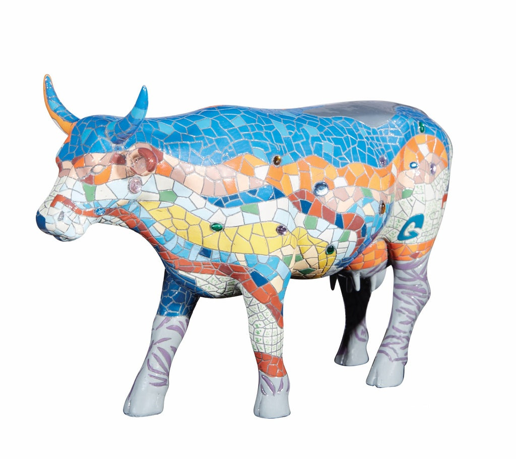Barcelona - El Yapımı Dekoratif İnek Figürü (Cow Parade)