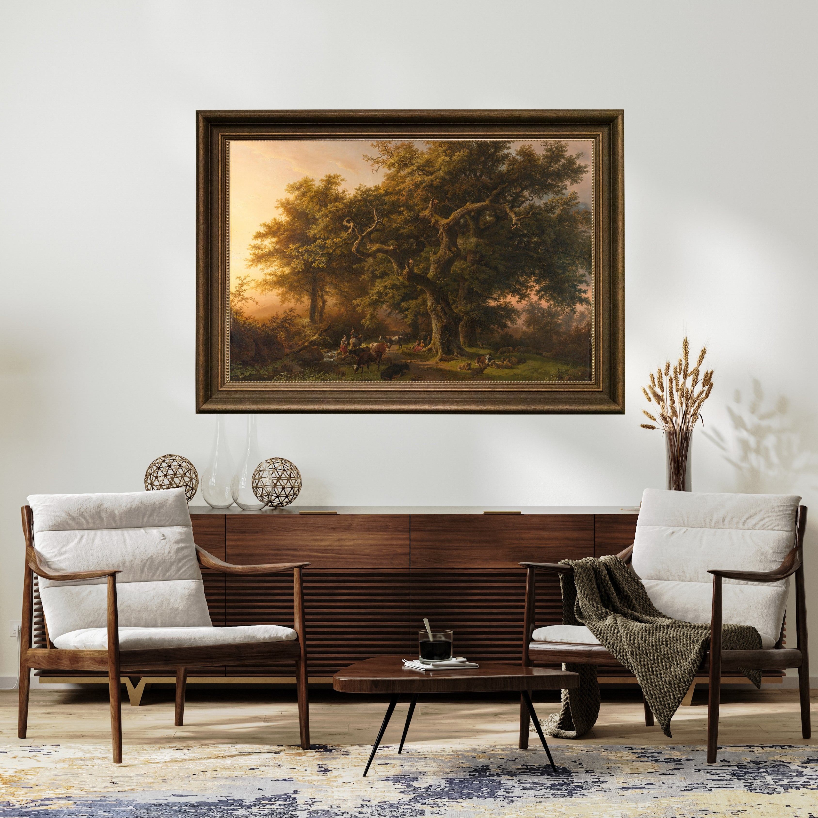 Barend Cornelis Koekkoek - Orman Sahnesi Fine Art Baskı