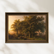 Barend Cornelis Koekkoek - Orman Sahnesi Fine Art Baskı