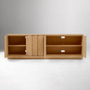 Bark Ahşap Tv Sehpası-Tv Ünitesi-DOQA AHŞAP-180X45X60 CM-NATÜREL MEŞE-NowShopFun