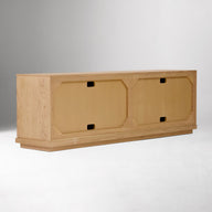 Bark Ahşap Tv Sehpası-Tv Ünitesi-DOQA AHŞAP-180X45X60 CM-NATÜREL MEŞE-NowShopFun