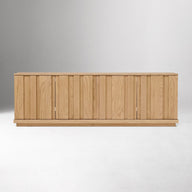 Bark Ahşap Tv Sehpası-Tv Ünitesi-DOQA AHŞAP-180X45X60 CM-NATÜREL MEŞE-NowShopFun