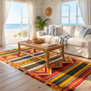 Barlas Geometrik Tasarımlı Halı Kilim 97x187 cm-Soho Antiq-NowShopFun