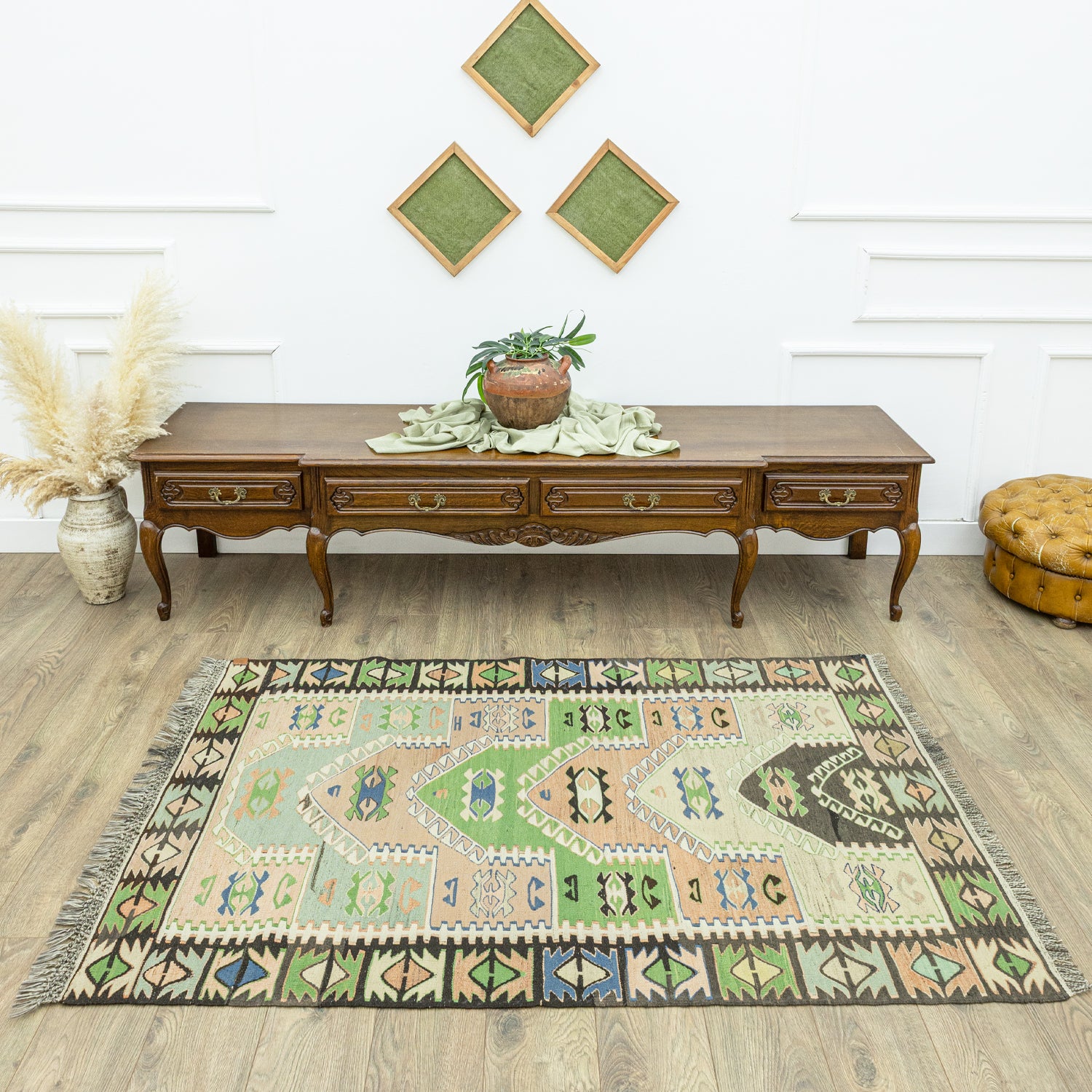 Batllo Pastel Renkli El Dokuma Kilim 122x185 cm