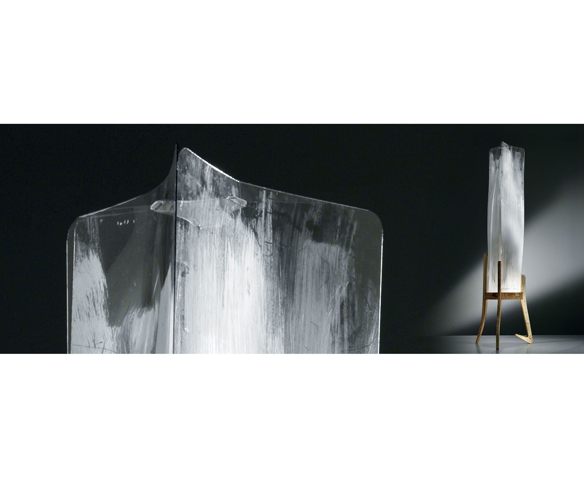 Battista Lambader 1l Beyaz-Fume Ø50x50x160 Cm E27 Led 1x16w