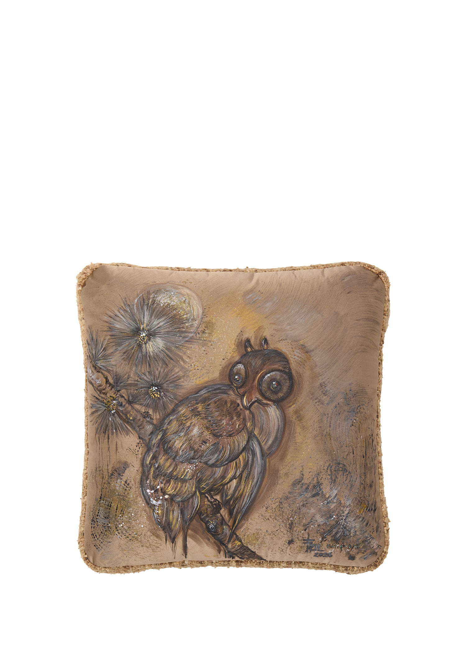 Baykuş Limited Edition İpek Kırlent-Yastık & Kırlent-ALPAQ STUDIO-NowShopFun