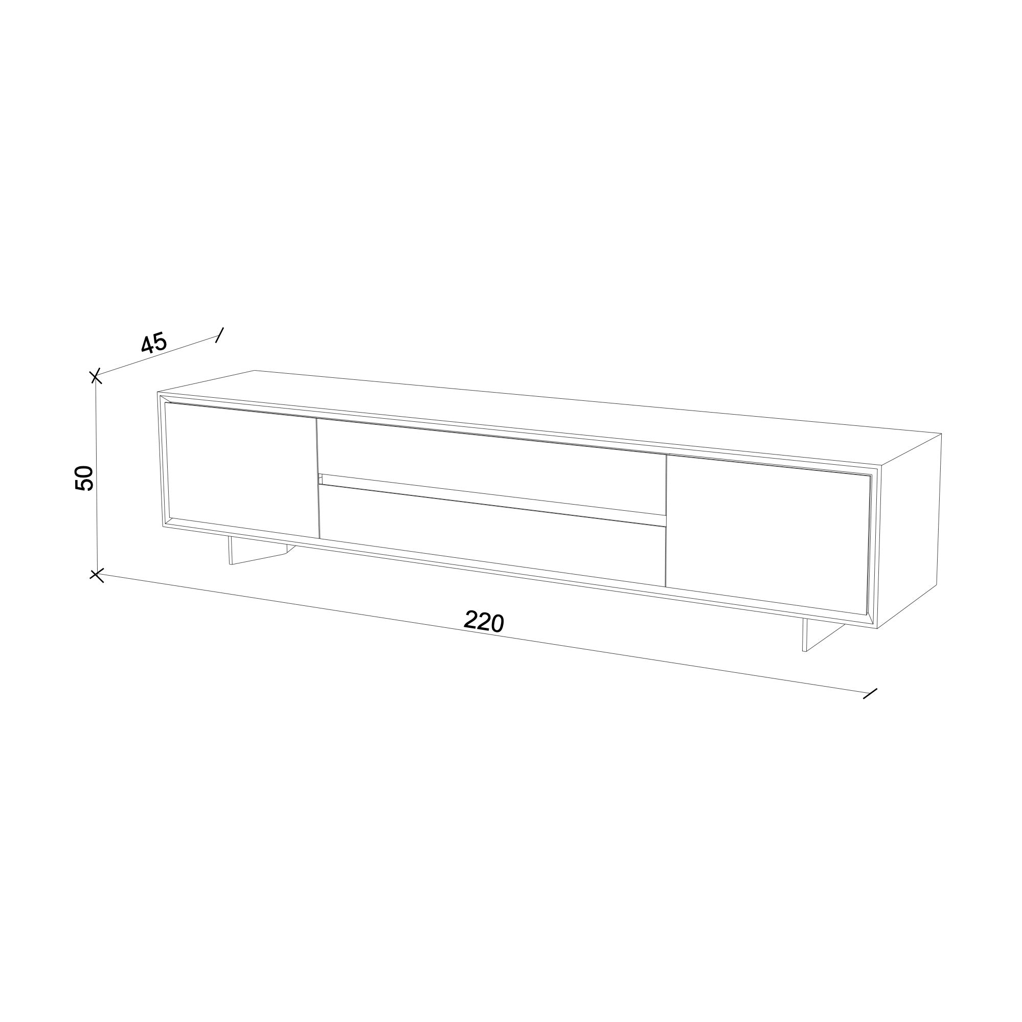 Beam TV Unit, Oak
