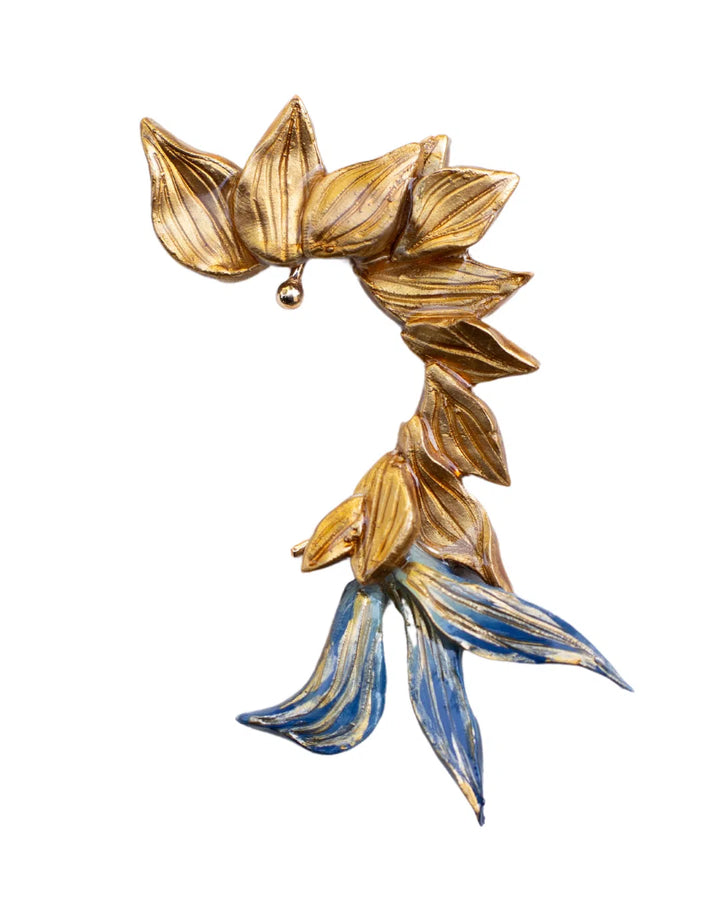 Beautiful Bronze Yaprak Earcuff-Küpe-Sunset Magic Studio-NowShopFun