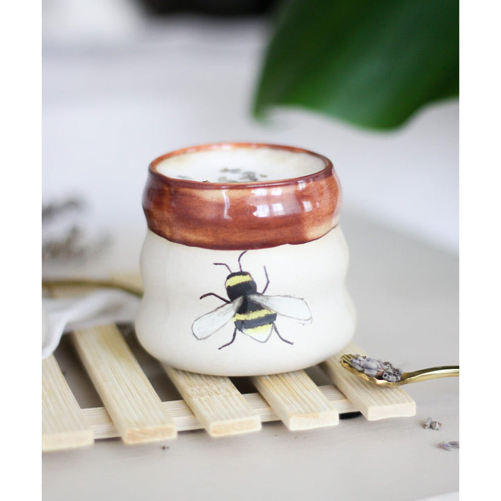 Bee Serisi Parlak Stoneware Bardak-Bardak-Meri Art Studio-NowShopFun