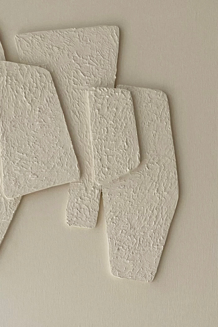 Beige Akrilik El Yapımı 4'lü Tablo 40x40 Cm