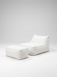 Belize I Lounger&Puf-Koltuk-livingstore-Beyaz-NowShopFun