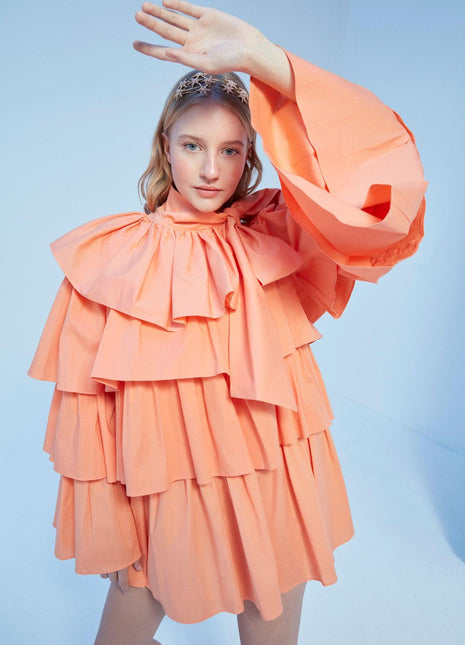 Bella Turuncu Elbise-Sinem Taşkın-nowshopfun