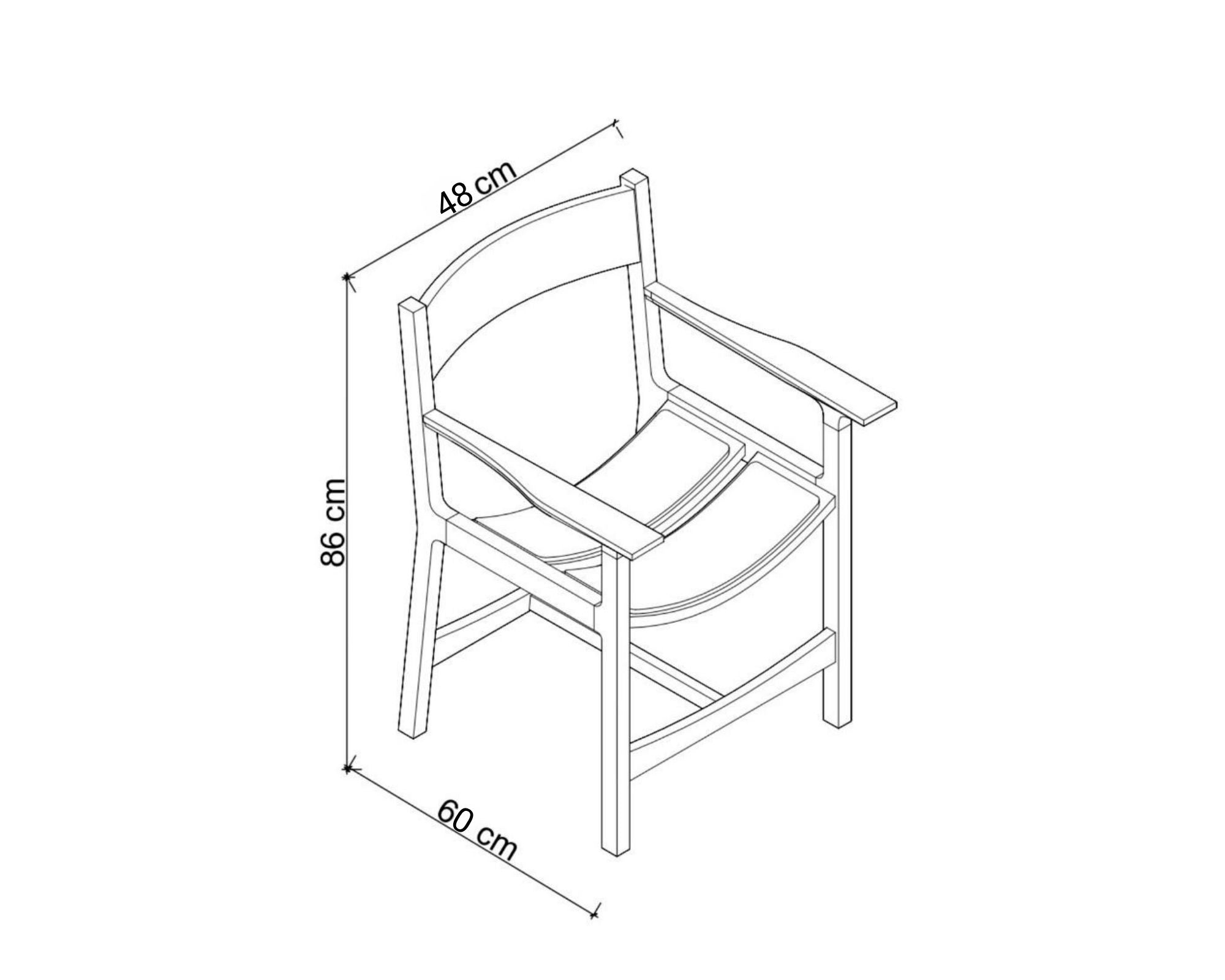 Döşemeli Masif Sandalye 1 - Bend Serisi