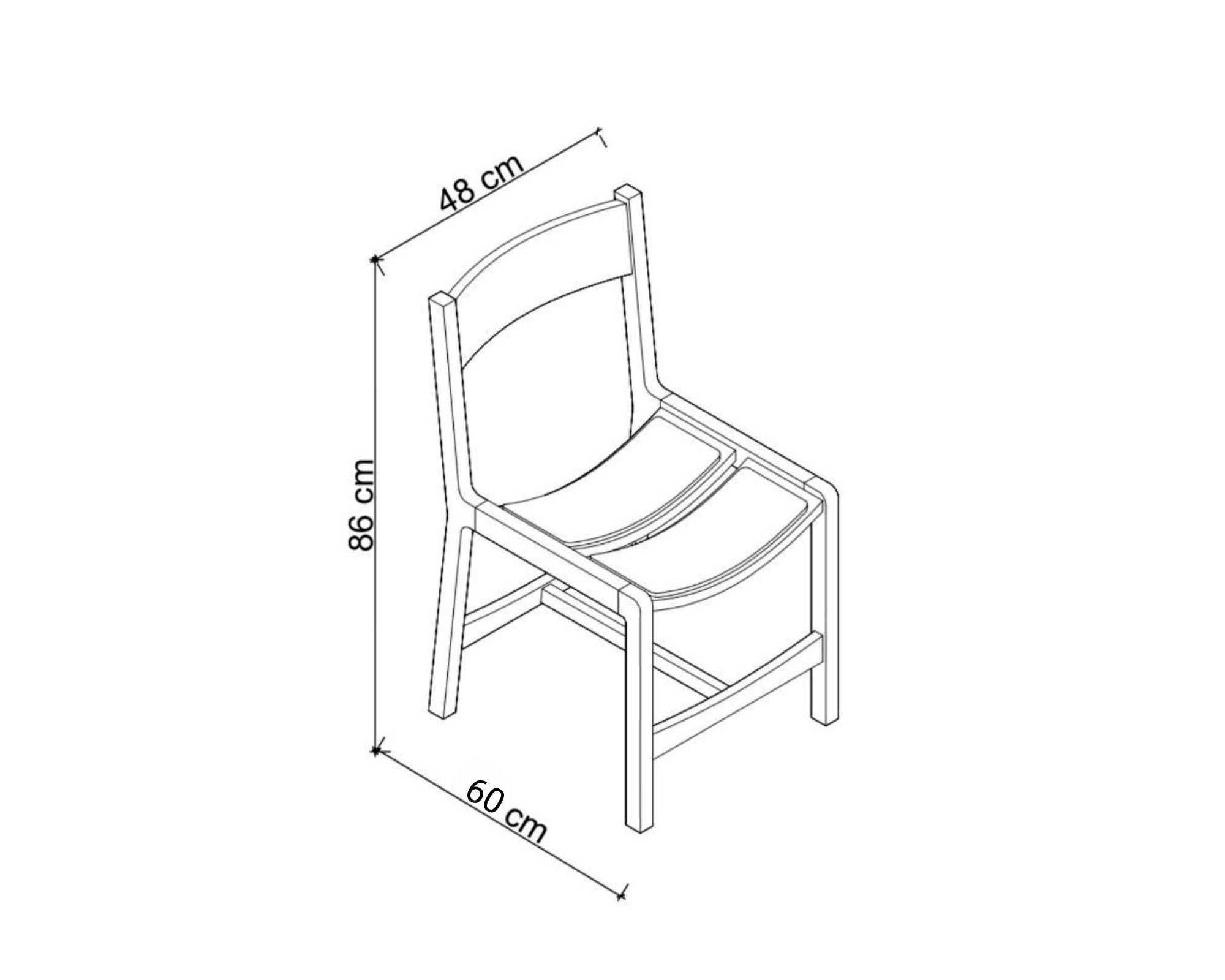 Döşemeli Masif Sandalye 2 - Bent Serisi
