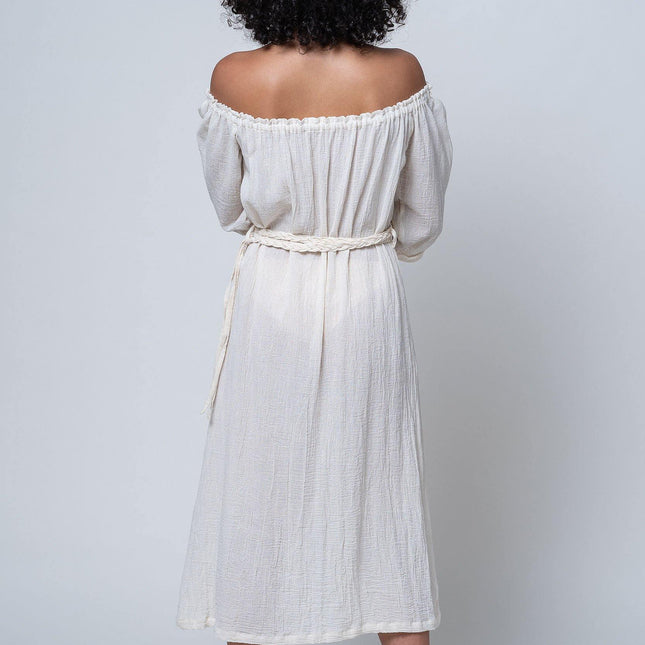 Benue - Şile Bezi Midi Elbise-Dut Project-nowshopfun