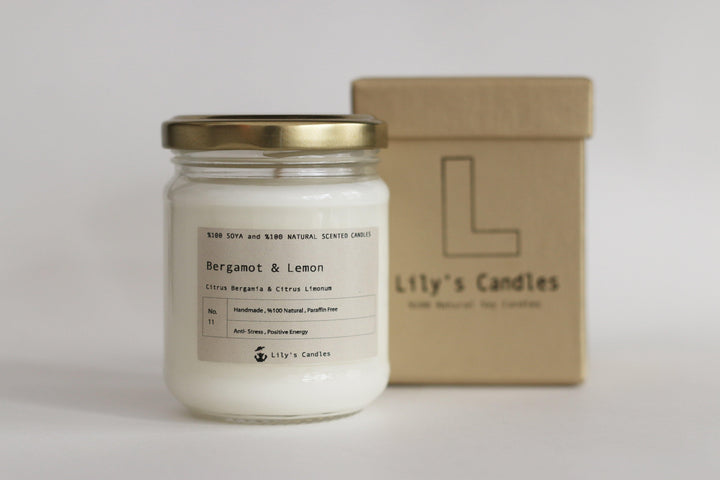 Bergamut & Limon Cam %100 Doğal Mum-Lily's Candles-nowshopfun