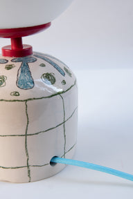 Besties El Çizimi Seramik Masa Lambası-Masa Lambası-Maku Ceramic-NowShopFun