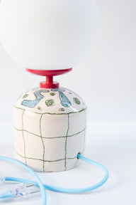 Besties El Çizimi Seramik Masa Lambası-Masa Lambası-Maku Ceramic-NowShopFun